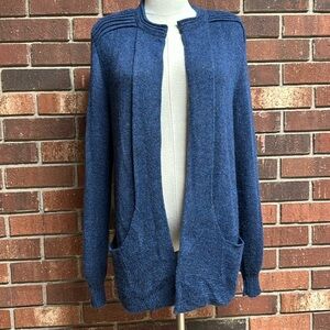 Peruvian Link‎ Ebel Blue Alpaca Cardigan One Size Sweater